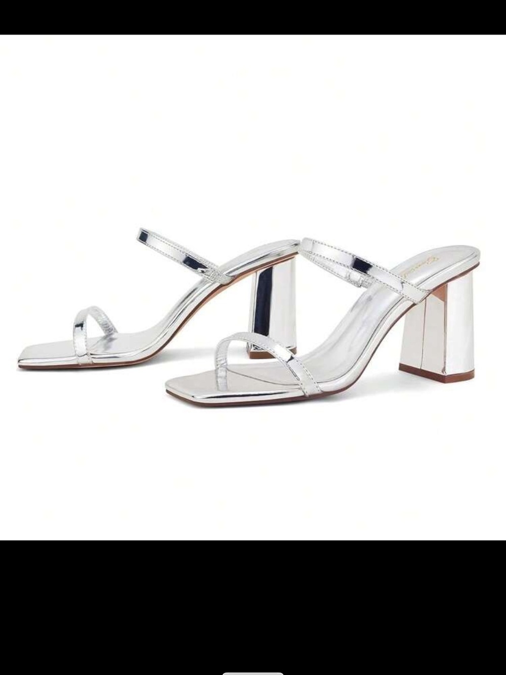 High Chuncky Heels For Women Fashion Comfort Slip On Square Open Toe Block Heel